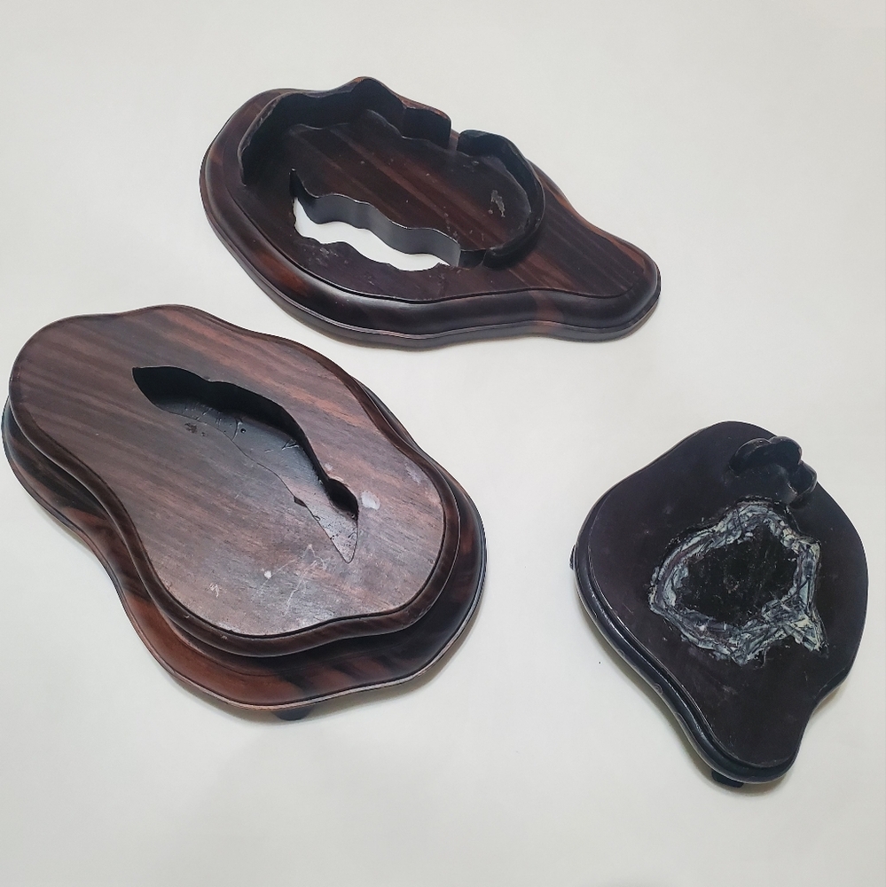 Medium Sized Asian Wooden Stands For Statues